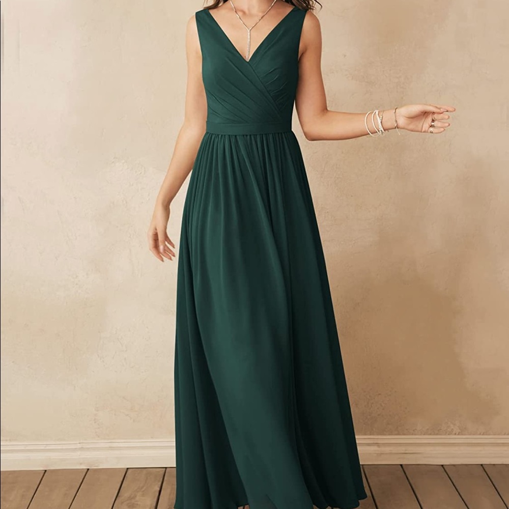 Dark green formal dress